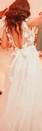 Rochie de mireasa diafana