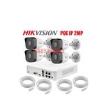 Hikvision IP 2MP ГОТОВ КОМПЛЕКТ за Видеонаблюдение 4 Камери и PoE NVR