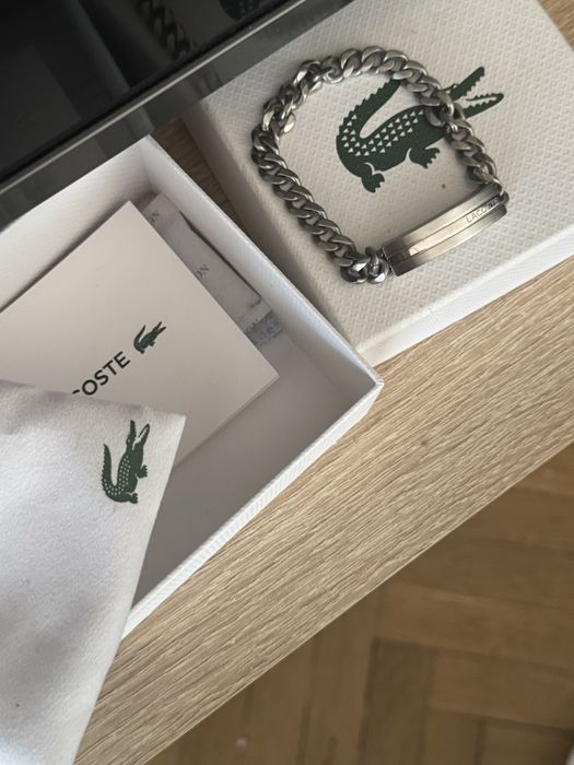 Сребърна гривна Lacoste