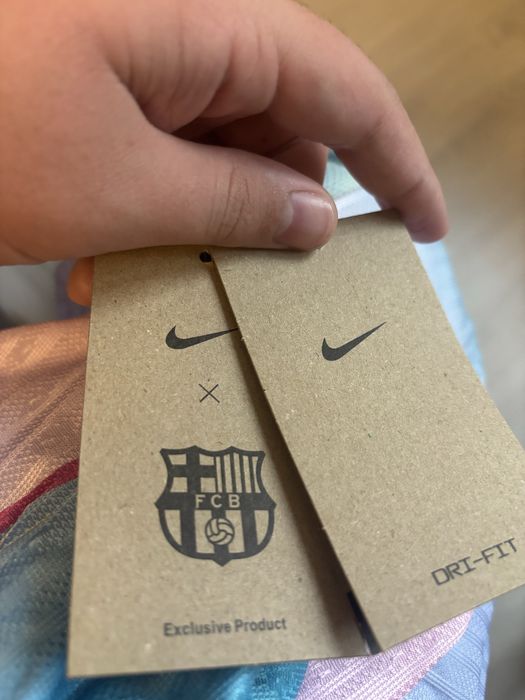 tricou fotbal nike barcelona special edition blue/pink