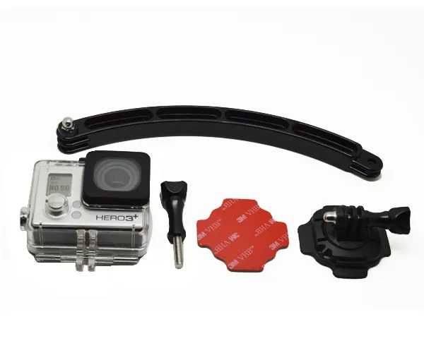 Prindere casca bicicleta moto brat extensie curbata GoPro adeziva