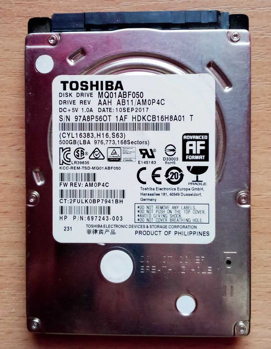 Toshiba SATA-III 500 GB