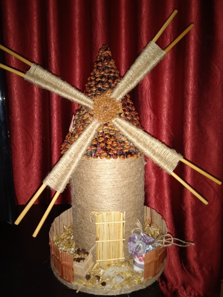 Moară de vânt handmade decor