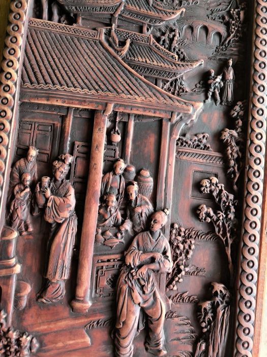 Tablou oriental scluptat