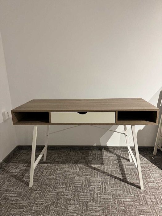 Birou ABBETVED 48x120 stejar deschis/alb (doar Cluj-Napoca)