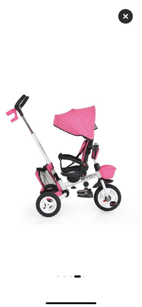 Tricicleta pliabila cu scaun reversibil Byox Flexy Lux Trike, Roz