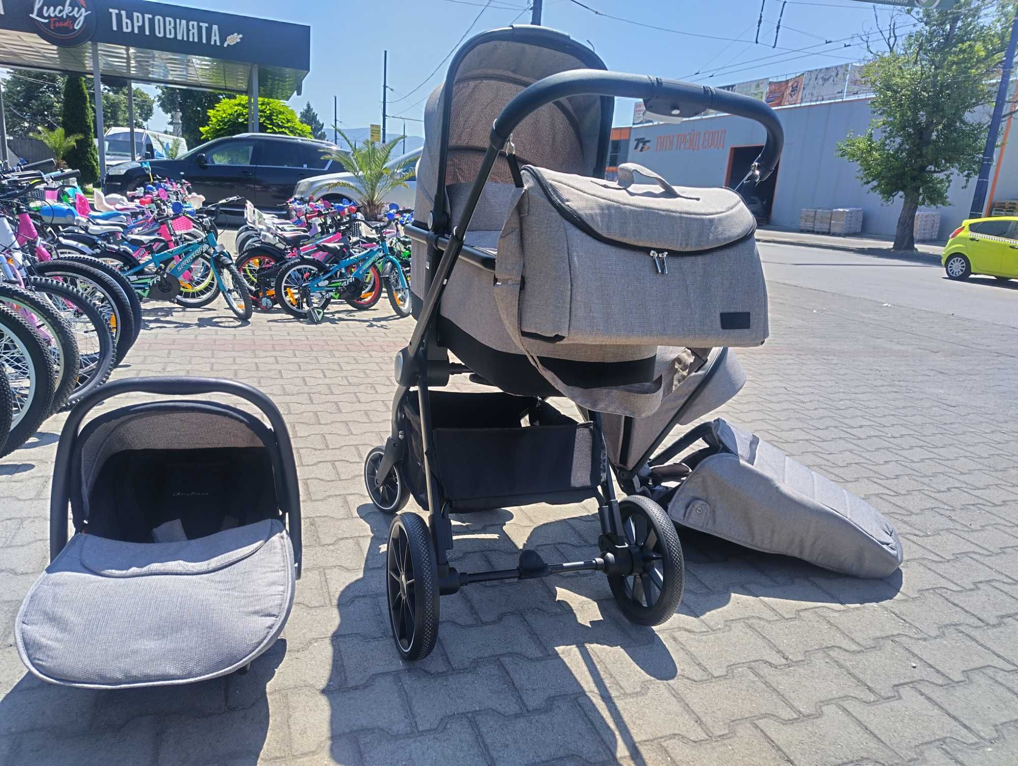 CANGAROO Комбинирана детска количка 3 в 1 CHRISTIANO бежов