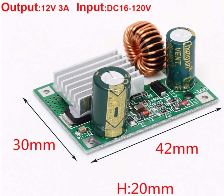 Modul Coborator (Step Down) Convertor DC-DC de la 16-120V la 12V