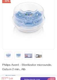 Philips Avent - Sterilizator microunde, Gata in 2 min., Alb