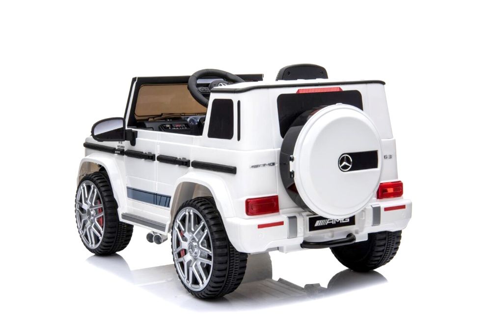 Masinuta electrica Kinderauto Mercedes G63 AMG 2x25W STANDARD #Alb