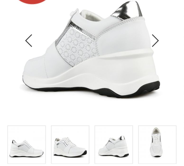 Дамски маратонки естесвена кожа на платформс