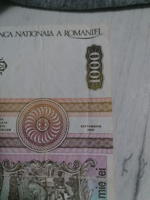 Vând bagnotă românească 1000 lei septembrie 1991 in stare bună