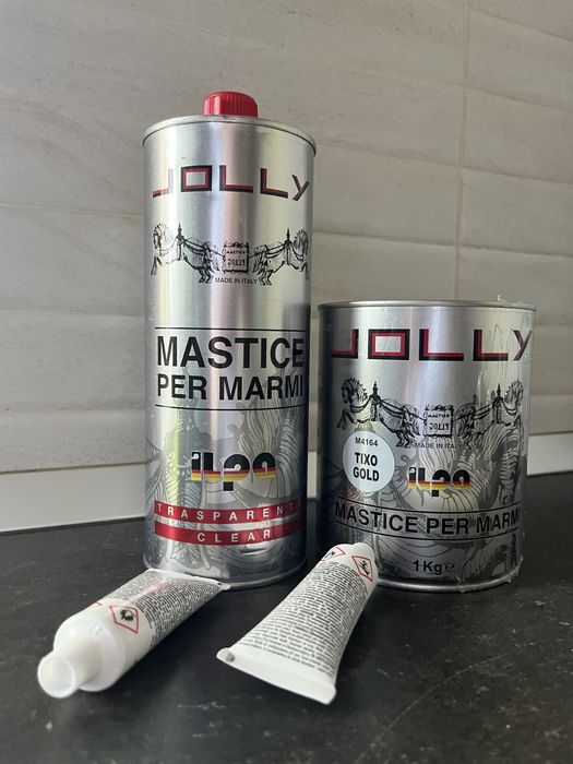 Vând mastic Jolly – lichid + solid (aproape pline)