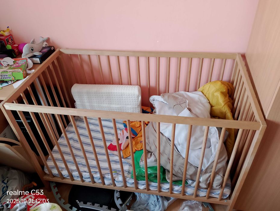 Детска кошара, бебешко креватче+матрак