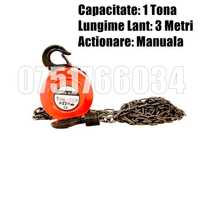 Macara Scripete Troliu Palan Manual 1 Tona 1000 kg Lant 3m