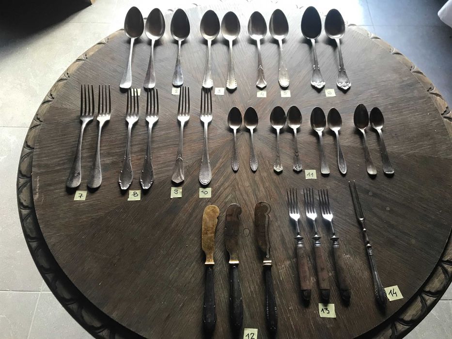 посребрени прибори за хранене, лъжици,вилици,ножове-1
