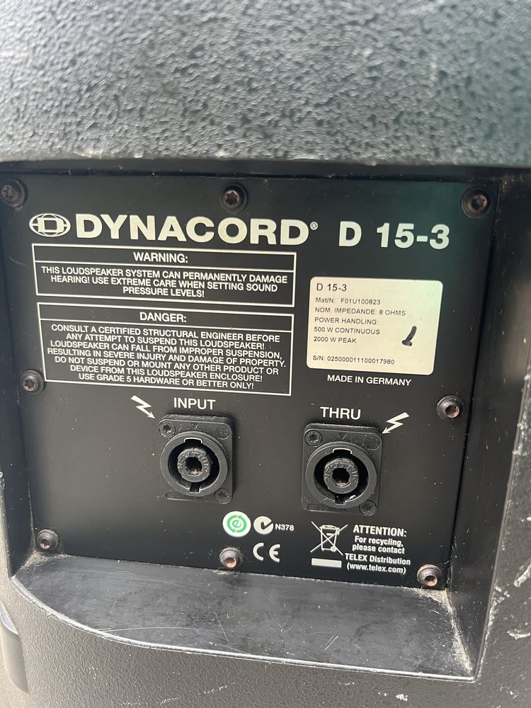 Vand boxe dynacord d-lite D15.3