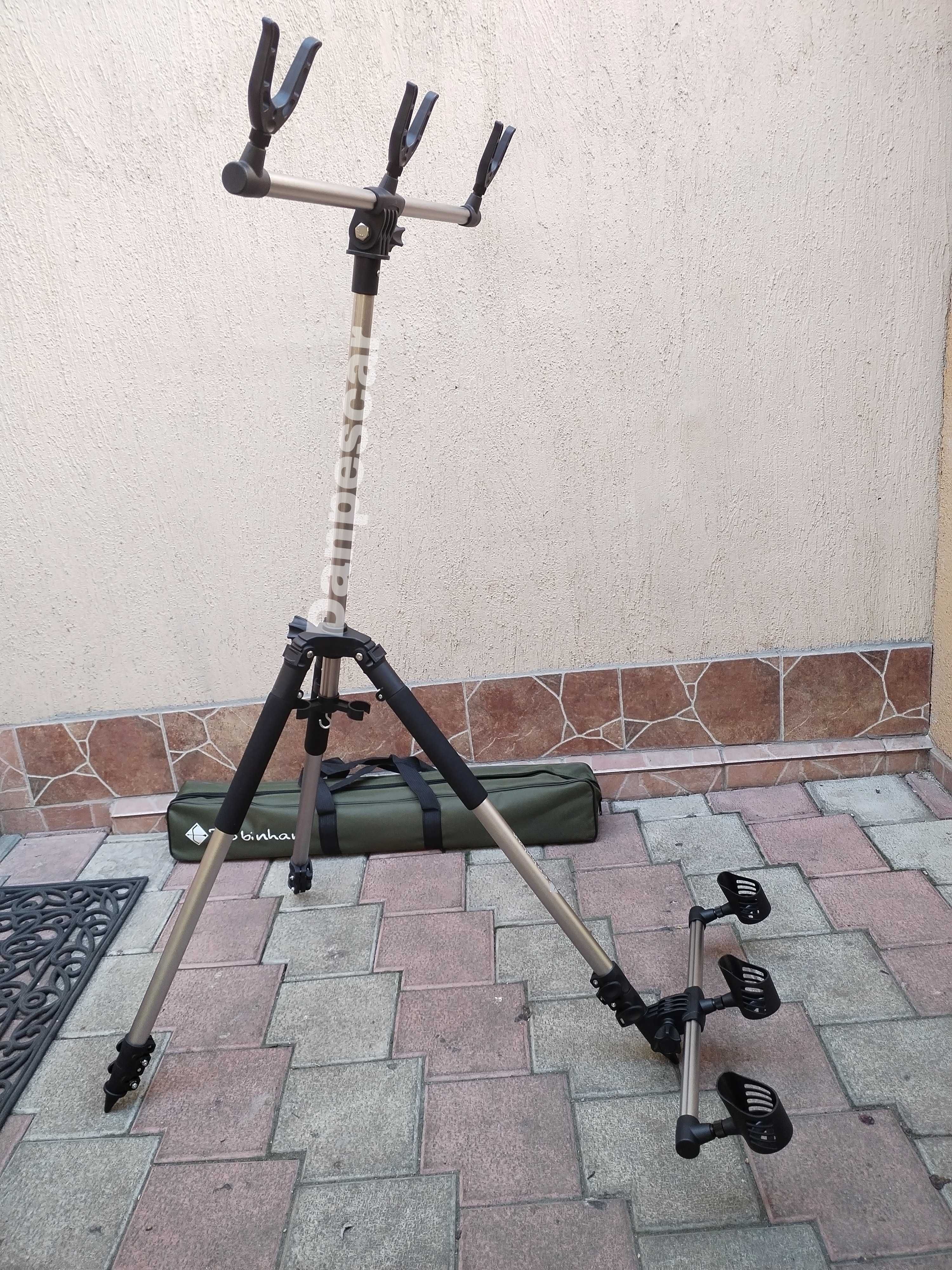 Rod pod Tripod XXL Robinhan pentru pescuit pe DUNARE sau Lac (SKY POD)