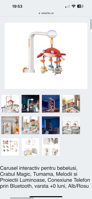 Carusel interactiv pt carutul bebelusului