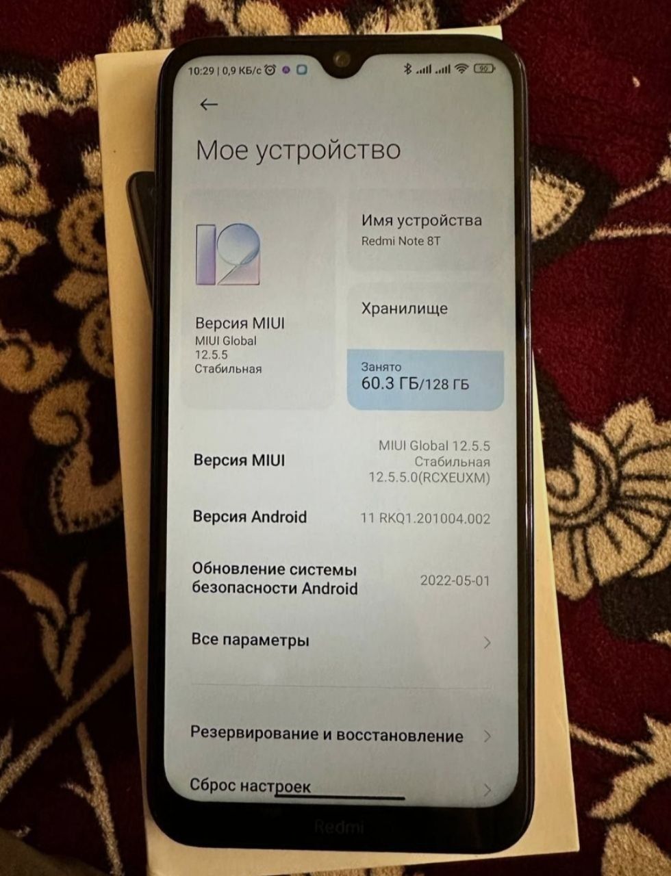 Redmi note 8T 6/128 kar doc full org zaryadniklari bn teli holati yaxs
