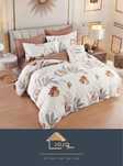 Lenjerie pat dublu bumbac finet 6 piese cu elastic