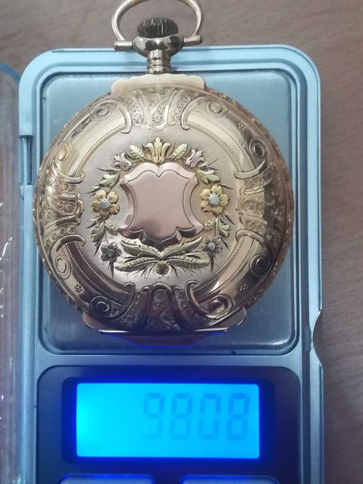 WALTHAM златен джобен часовник– USA multi-color gold 14k, 3 цвята