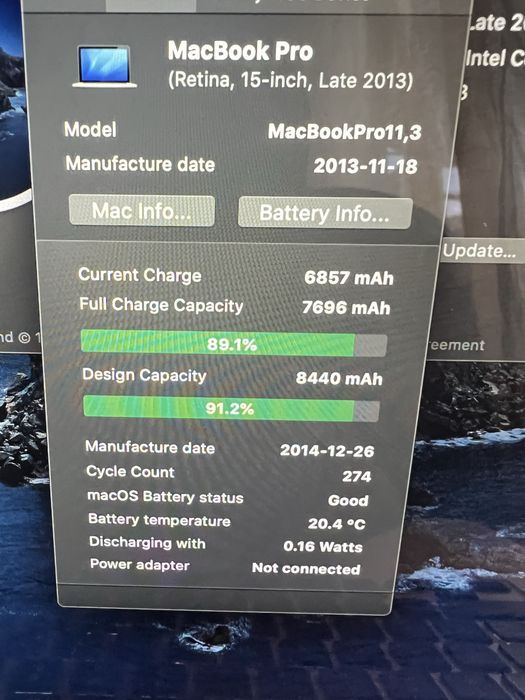 Macbook pro 15 Retina 2013 i7 16gb Nvidia 750