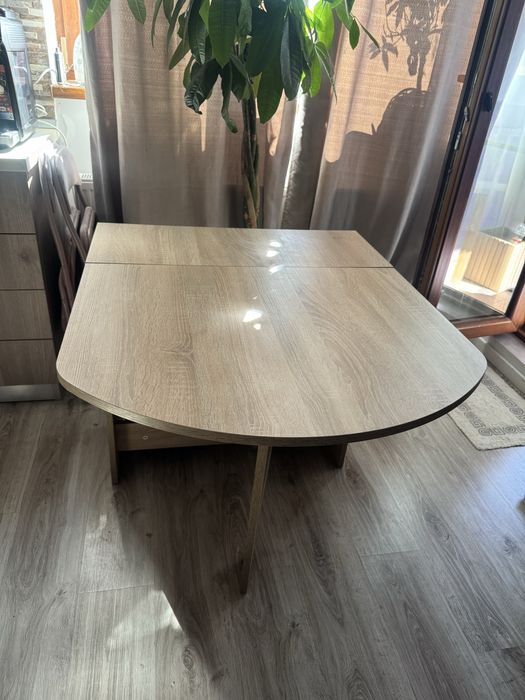 Masa stejar deschis 80*100  extinsa 163 cm