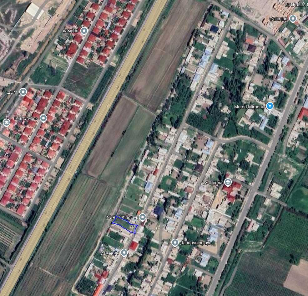 yangi O'zbekiston parkiga yaqin joy 8 sotx katta trassaga yaqin