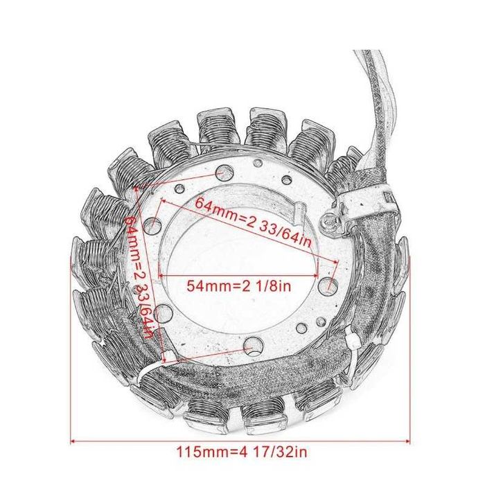 Stator alternator Suzuki LS650 Boulevard S40 2010-2017 bobina A1563