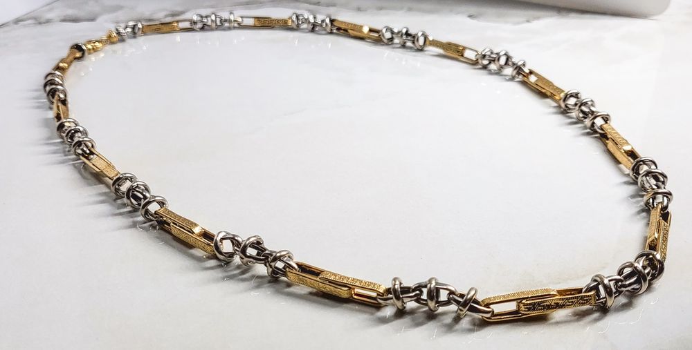 Lanț din aur de 14K bicolor (aur alb și galben) – 28,05 g