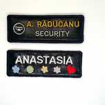 Patch name tag brodat – custom (nume / logo) – velcro/termic