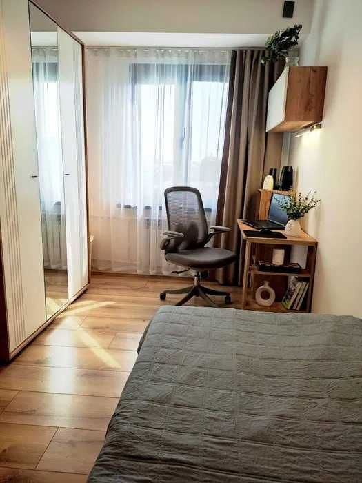 4-ком квартира в центре города | гостиная с кухней скандинавский стиль