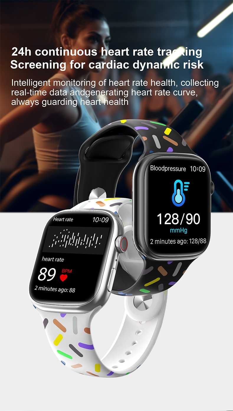 Смарт часовник T900 Pro Max, Спортна фитнес гривна iWatch 9 Series