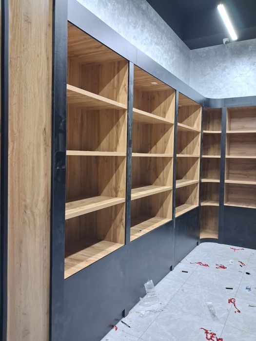 Магазинларга полка витириналар