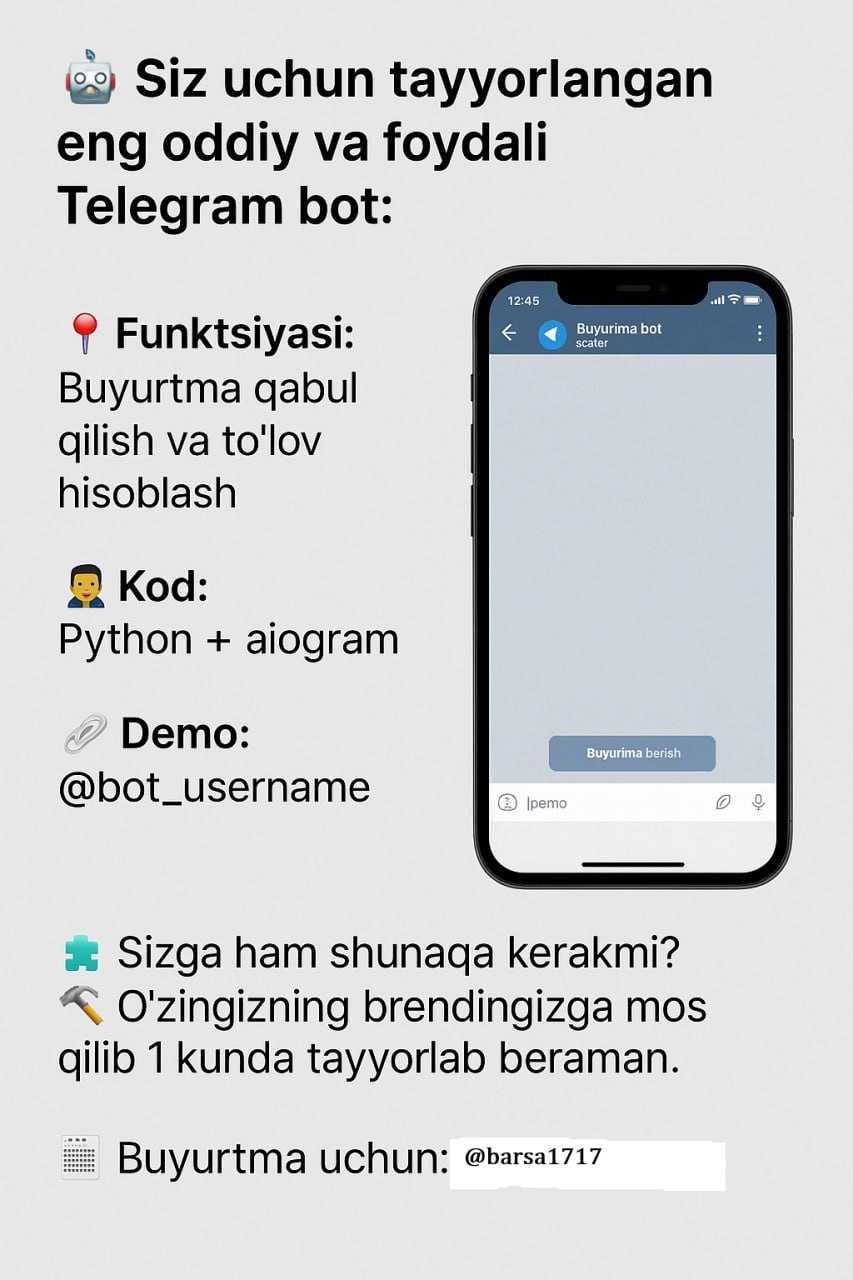 Barcha turdagi IT Xizmatlari.