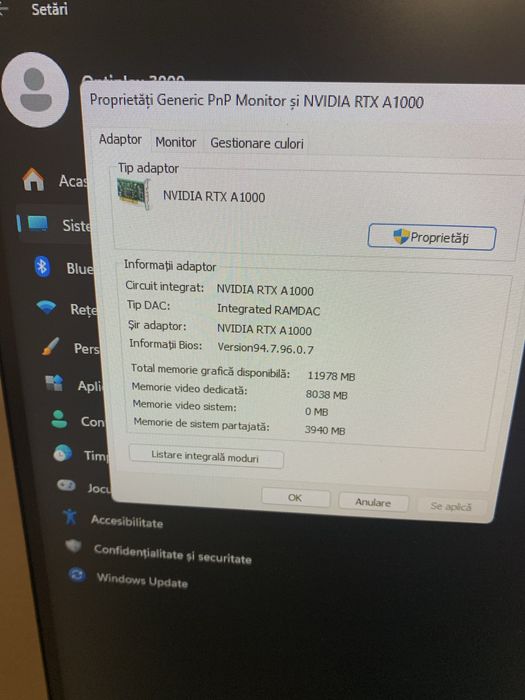 Placa video Nvidia RTX A1000, 8gb, noua
