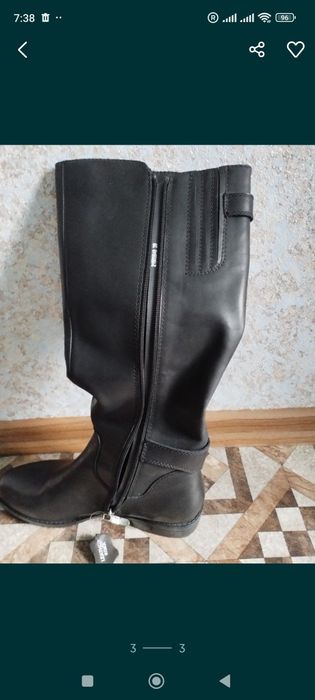 Петропавловск..Сапоги новые осенние весенние натуральная кожа