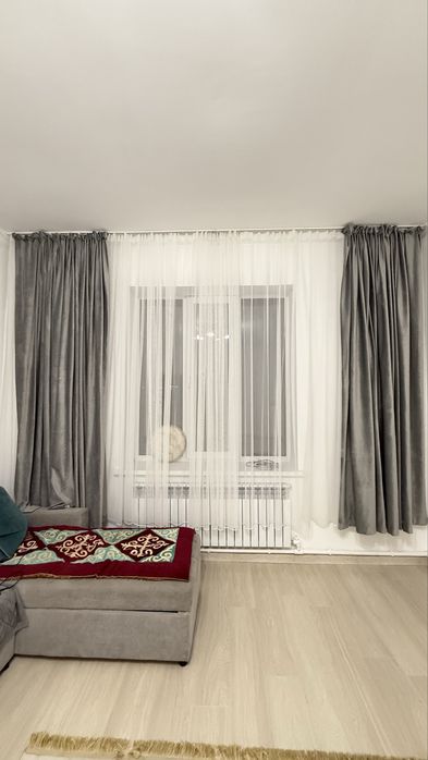 Шторы и тюль в идеальном состоянии