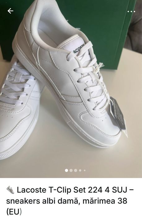 Adidași originali Lacoste – mărimi 37 și 38