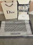 Esarfa Christian Dior gri matase