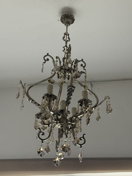 Candelabru-bronz masiv-argintat +2 aplice