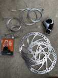 Maneta Shimano, discuri frana x2, placute frana x2, sufe frana x3