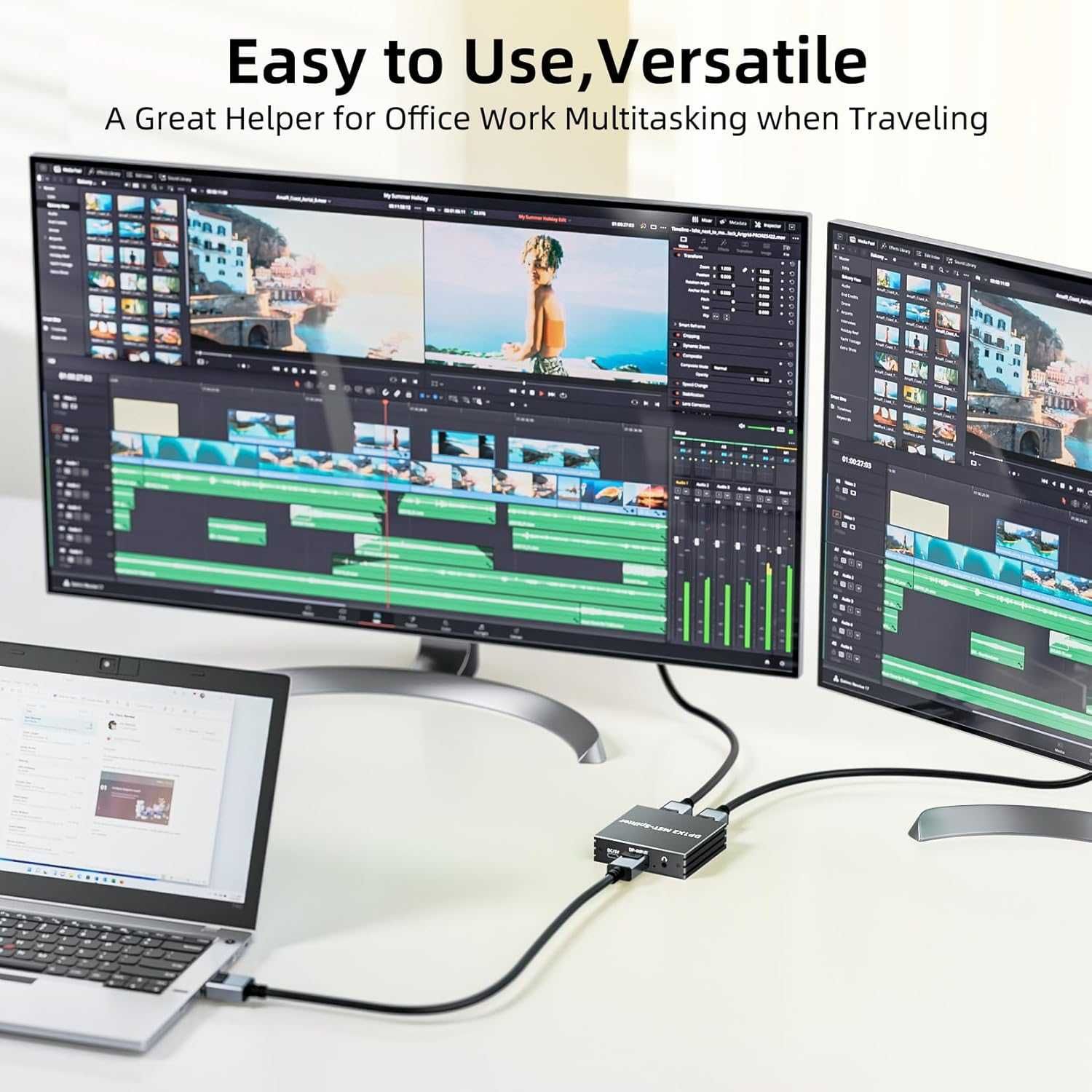 BolAAzuL MST DisplayPort сплитер 1 вход - 2 изхода, 4K/144Hz/120Hz