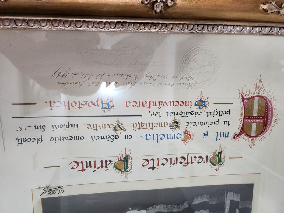 Tablou papa pius Xll din 1939 semnat