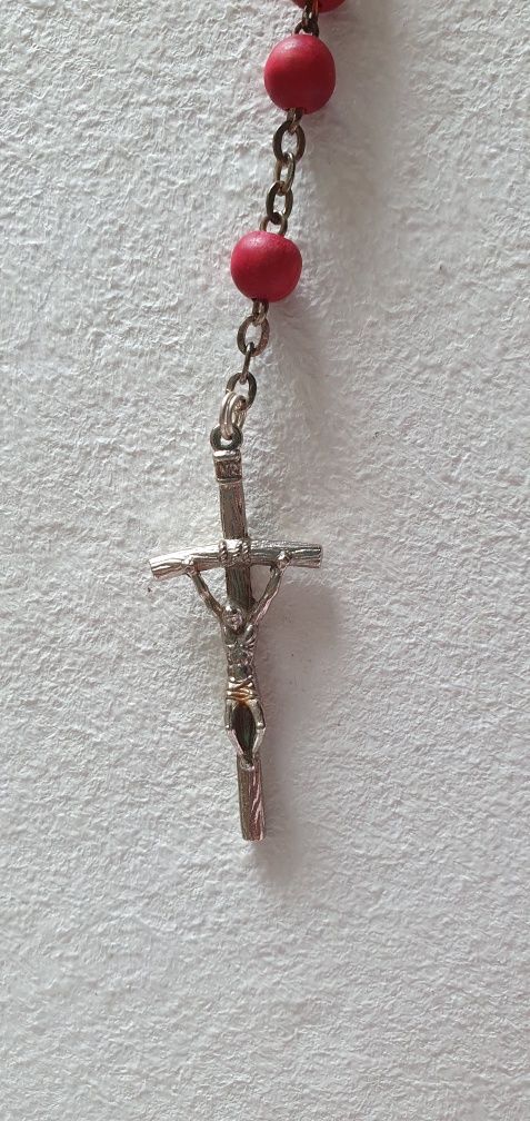Colier Rosariu cu mărgele roșii