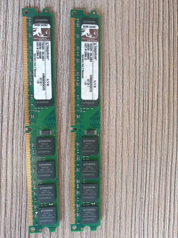Kingston 4GB Kit (2 X 2GB) PC2-6400 DDR2-800MHz non-ECC Unbuffered CL6