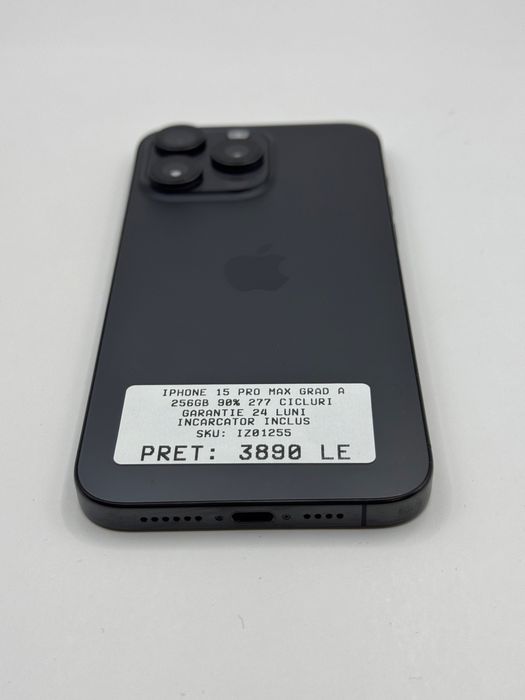 Iphone 15 Pro Max 256GB 90% Grad A Garantie Rate zonemag.ro