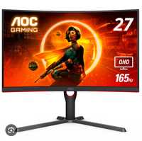 AOC GAMING CQ27G3S Frameless Curved Gaming Monitor, QHD 2K 2560x1440,