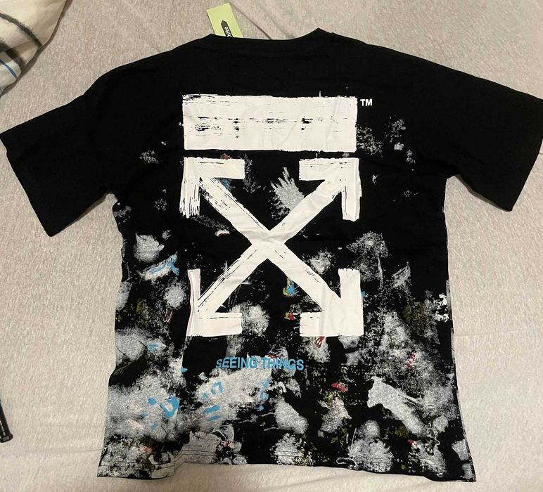 Vand Tricou Off White, nou cu eticheta, marimea L 70-85 kg peste 1,65